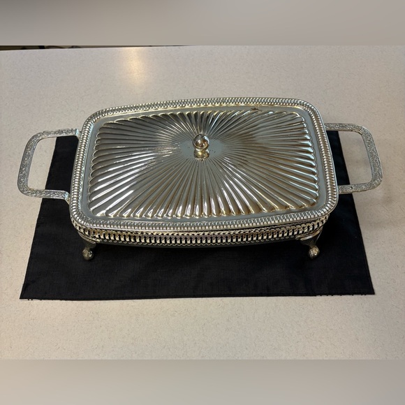 Other - Vintage Silver-Plated Casserole Dish Holder/Food Warmer